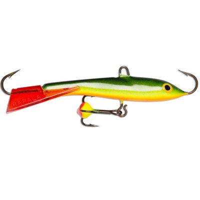 Jigging Rap 7 w / Tiger Eye Bead Hk - Black Yellow Red