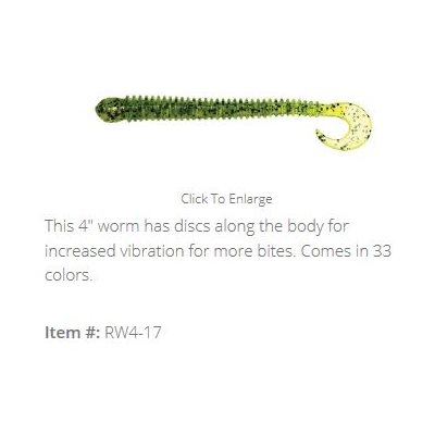 "4"" DISC WORM / CHARTREUSE PEPPER (10)