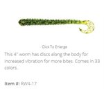 "4"" DISC WORM / CHARTREUSE PEPPER (10 PACK)"