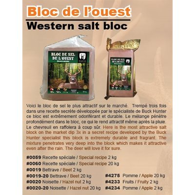 SALT BLOC RECETTE SPECIAL DEER 20 KG