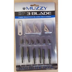 "Muzzy 100 Grain 3-Blade 1 3 / 16"" Cut (6 pack)"