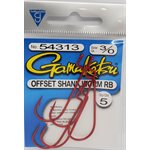 Worm Hook Off-Set RB Red #3 / 0 5PK