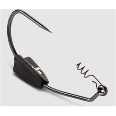 Heavy Duty Weighted Swimbait Hook 3 / 16 Black Nickel #6 / 0