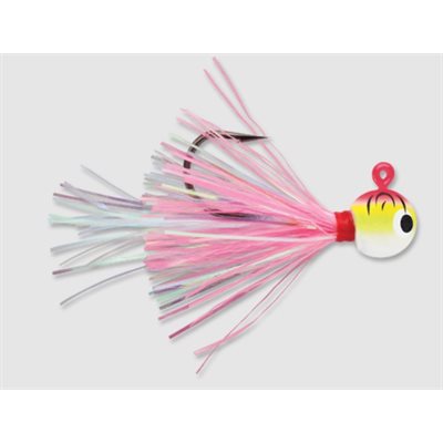 Hot Skirt Glow Jig 1 / 8 Pink Fire UV