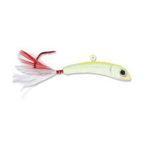 Lil' Foxee Jigging Minnow 1-1 / 8 - Glow Chartreuse White