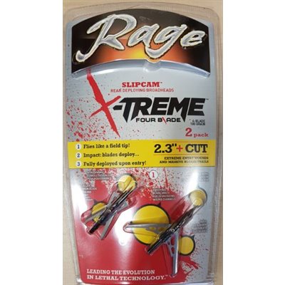 "Rage EXTREME 4 Blade 2.3"" ** 2-pack** "