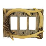 Electrical Cover Plate Decorator Style Triple - Antler