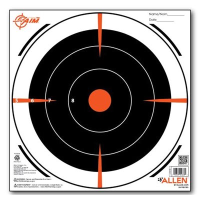 EZ AIM PAPIER 8 PO BULLSEYE PAQUET DE 26