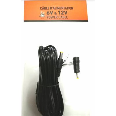 CÂBLE D'ALIMENTATION 12V ET 6V.