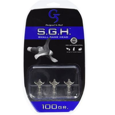 SMALL GAME HEAD 100 GRAIN- 3pk