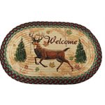 Braided Rug 26-inch Oval - Deer