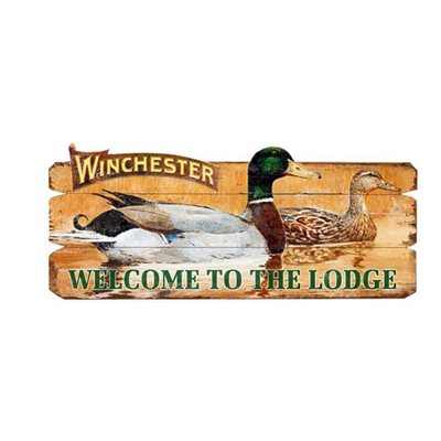 Wood Sign 34in x 14in - Winchester Duck